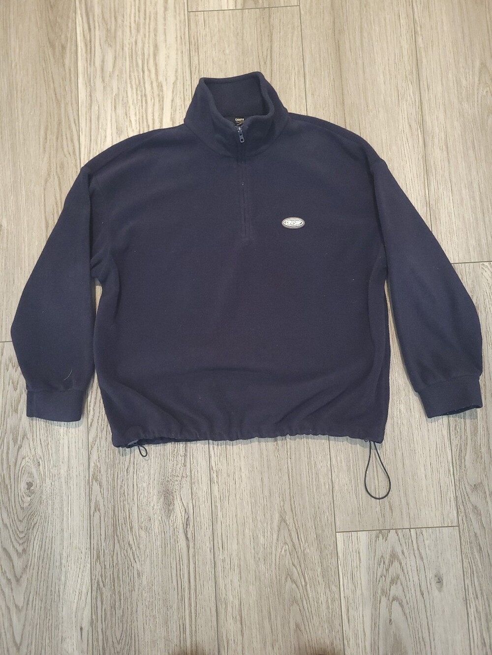 Dazy CRHSUP Women's Navy Quarter-Zip Fleece Pullover Size Mesium